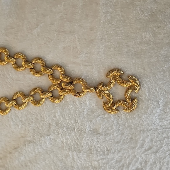 pauline rader Jewelry - Vintage Pauline Rader Goldette 1970s Long Goldtone Rope Link Pendant Necklace